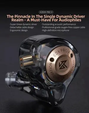 KZ EDX PRO X Wired Earphones HIFI Stereo Bass Music Earbuds