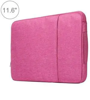11.6 inch Universal Fashion Soft Laptop Denim Bags Portable Zipper Notebook Laptop Case Pouch for MacBook Air, and other Laptops, Size: 32.2x21.8x2cm (Magenta)