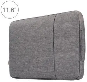 11.6 inch Universal Fashion Soft Laptop Denim Bags Portable Zipper Notebook Laptop Case Pouch for MacBook Air, and other Laptops, Size: 32.2x21.8x2cm (Grey)