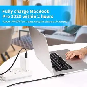 Compatible for Meta/Oculus Link Virtual Reality Headset Cable for Quest 3/2/1 and Gaming PC, 90 Degree Angled USB3.0 Type C to C High Speed Data Transfer & Fast Charging (16ft/5m) with USB C-A adapter