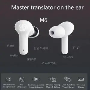 M6 Wireless Translator Headphones Bluetooth 71 Language Nois
