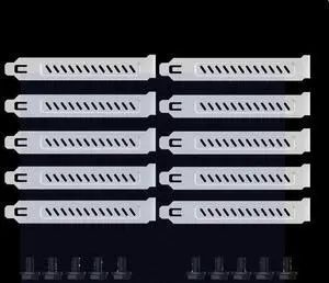 10PACK Computer case dust baffle PCIe graphics card full height baffle rear dust cooling desktop card mounting strip White