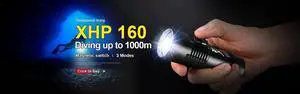 10000LM XHP160 LED High Power Diving Torch IPX8 Professional