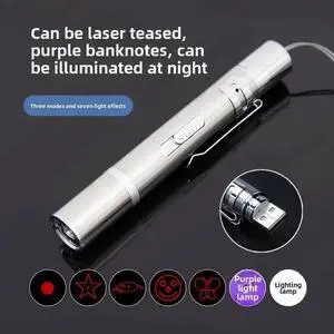 3-in-1 Multifunctional Flashlight: Lighting/Uv Money Detecti