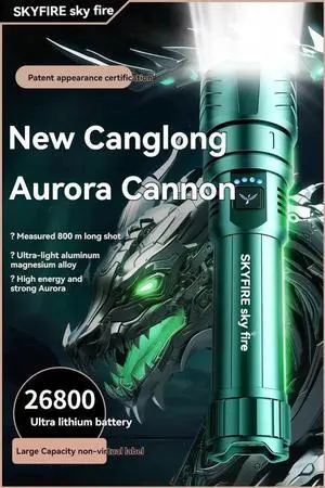 High Power LED Strong Light Flashlight Laser Camping Spotlig