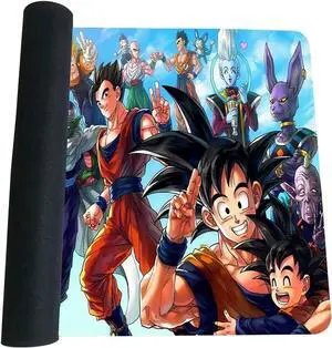 kiyokidy Anime Dragon Ball Mouse Pad,Extended Gaming Mouse Pad with Stitched Edges, Large Mouse pad with Non-Slip Rubber Base for Work & Gaming, Office & Home, 35.4x15.7inch