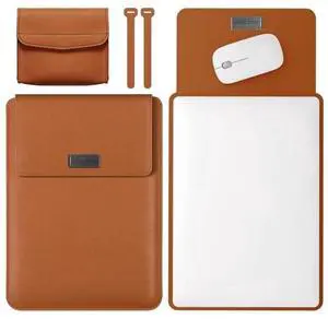 4 in 1 Lightweight and Portable Leather Computer Bag, Size:13/14 inches 13/14 inches (Brown)