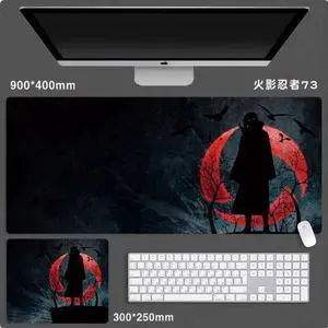 Anime NARUTO mouse pad Extended Gaming Mouse Pad with Stitched Edges, Large Mouse pad with Non-Slip Rubber Base for Work & Gaming, Office & Home