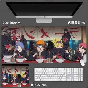 Anime NARUTO mouse pad Extended Gaming Mouse Pad with Stitched Edges, Large Mouse pad with Non-Slip Rubber Base for Work & Gaming, Office & Home
