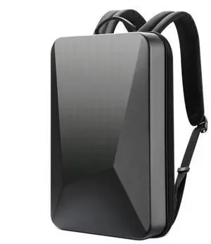 Bopai 61-93318A Hard Shell Waterproof Expandable Backpack with USB Charging Hole, Spec: Regular (Black) Regular (Black)