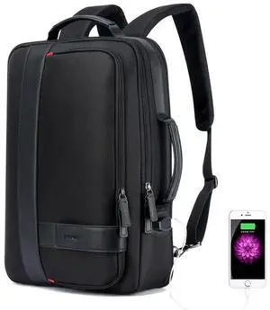 Bopai 751-006561 Large Capacity Business Casual Breathable Laptop Backpack with External USB Interface, Size: 29 x 16 x 44cm(Black)