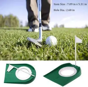 Indoor Golf Putting Trainer With Hole Flag Putter Green Prac