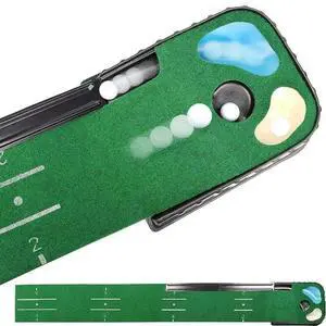 PGM Golf Indoor Putting Mat Putter Trainer Green Carpet Prac
