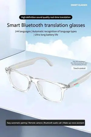 Smart Glasses 144 AI Languages Translator Chat Intelligent B