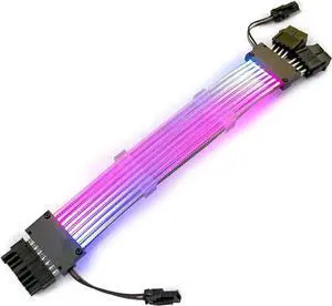 2 x 8 Pin(6+2) Addressable RGB GPU Power Extension Cable 24pin ARGB extension cable 2 x 8 Pin(6+2) Addressable RGB GPU Power Extension Cable 24pin ARGB extension cable