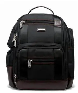 Bopai 11-85301 15.6 inch Large Capacity Multi-layer Zipper Bag Design Breathable Laptop Backpack, Size: 35 x 20 x 43cm(Black)