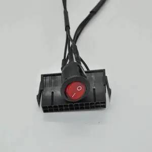 24 Pin Cable Switch cable 24Pin Power Supply Synchronizer ATX Mining Power Start Switch Power tester cable Computer Adaptor