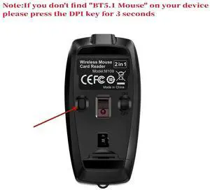 Portable Bluetooth 5.1 Wireless Mini Mouse Rechargeable TF C