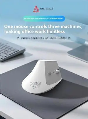 Ajazz I300 Wireless Bluetooth Vertical Mouse Silent Comforta