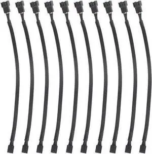 10 PCS 10" 4 Pin PWM Fan Extension Power Cable Computer PC Fan Power Extension Cable for Computer ATX Case