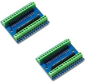 2pcs Terminal Adapter Expansion Board IO Shield V1.O Replacement Compatible with Arduino Mini Nano Board V3.0 Projects