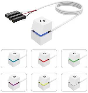 LED Desktop Computer Power Switch External Remote Start PC Motherboard Power