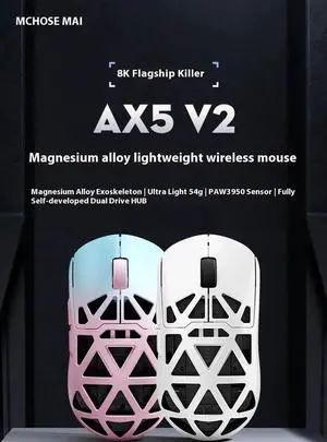 Mchose Maicong Ax5 V2 Magnesium Alloy Wireless Mouse Game Bl