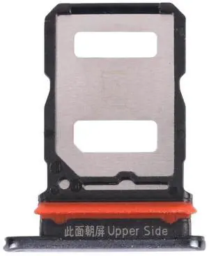 For vivo V21 / V21 5G V2066 V2108 V2050 SIM Card Tray + SIM Card Tray / Micro SD Card Tray (Black)