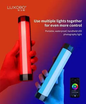 LUXCEO P200 LED Photography Light Handheld RGB Light Tube St