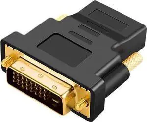 DVI to HDMI Adapter Bi-Directional DVI Male to HDMI Female Converter Support 1080P 3D for PS5 PS4 TV Box Blu-ray Projector HDTV