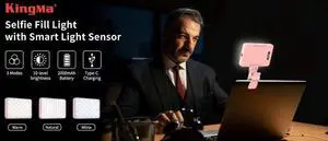 KingMa LED Selfie Light 80 Power Rechargeable Clip Fill Vide