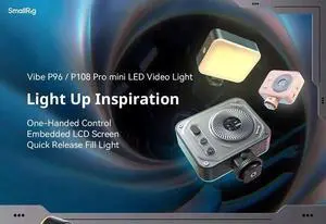 SmallRig Vibe P96 Pro mini LED Video Light Pink Black Color