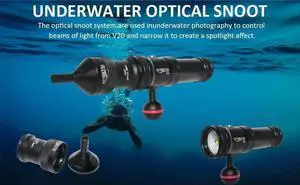 Nitescuba V20 Diving Led Video Light Glare 2000 Lumen Astigm