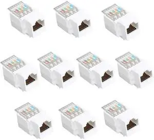 10 pcs RJ45 Connectors Cat6 Connector RJ45 Ends Ethernet Cable Crimp Connectors