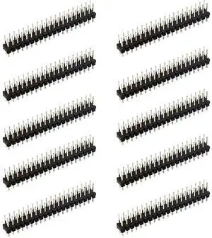 10pcs Double Row Straight Connector Pin Header 2x20 pin Compatible with Raspberry Pi Zero GPIO