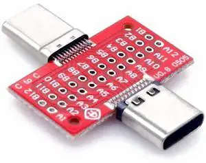 USB 3.1 Type-C Male to Female Test Board Circuirt Board 24Pin for Date Line Wire Cable Transfer Extension