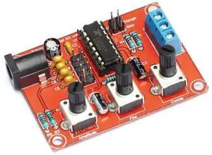 XR2206 Signal Generator DIY Kit Sine/Triangle/Square Output 1Hz-1MHz Adjustable Frequency High Precision Function Signal Generator with Acrylic Case