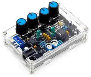 ICL8038 Low-Frequency Signal Generator DIY kit Sine/Triangle/Square/Compatible withward/Reverse Output 5Hz~400KHz Adjustable Frequency with Acrylic Case