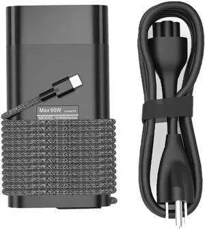 2025 New Slim 90W USB C Laptop Charger Replacement HP Spectre x360 HP 904144-850 904082-003 adp-90fe 2ln85aa USB-c Power Adapter Type C AC Adapter Power Supply Cord