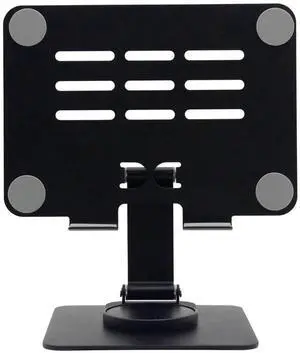 FRAINEL 360° Rotating Adjustable iPad Stand Aluminum Alloy Tablet Holder with Anti-Slip Pads, Ventilated Back Panel, Infinite Angle Support Arm, Compatible with iPad, Kindle, Surface