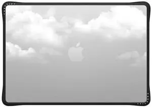 CASETiFY Impact MacBook Air 15" (M2-M4) Case [Cushioned Impact Corners/Scratch-Resistant/Anti-Slip Grip] - Clouds Clear Case - Clear Black