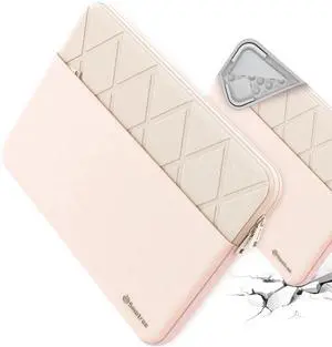 Smatree Laptop Sleeve for 15.3 inch Apple MacBook Air M4 2025/2024 M3 A3114/M2 2023 A2941, 15 inch Protective Laptop Case with Accessory Pocket, YKK Zipper, Patented Shockproof Design, Pink (EA27P)