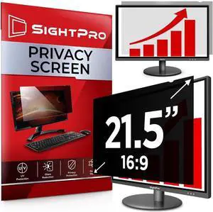 SightPro 21.5 Inch 16:9 Computer Privacy Screen Filter for Monitor - Privacy Shield and Anti-Glare Protector