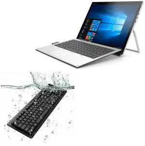 BoxWave Keyboard Compatible with HP Elite x2 1013 G3 Notebook PC - AquaProof USB Keyboard, Washable Waterproof Water Resistant - Jet Black BoxWave Keyboard Compatible with HP Elite x2 1013 G3 Notebook PC - AquaProof USB Keyboard, Washable Waterproof Water Resistant - Jet Black