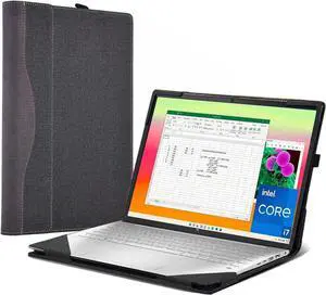 Laptop Cover for HP Pavilion Plus Laptop 14-eh1299nr (2023) |14t-eh100| for HP elitebook 840/845 14 inch G10 Mobile Sleeve Computer Bag Protective PU Leather Shell (Gray)
