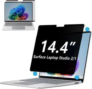 Megoo Privacy Screen Protector for Surface Laptop Studio 2/1 14.4 Inch, Anti-Spy, Anti-Glare, Blue Light & UV Blocking, Magnetic Nano Technology, Removable Design