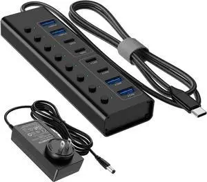 USB C Docking Station 8IN 1 Aluminum Powered USB HUB