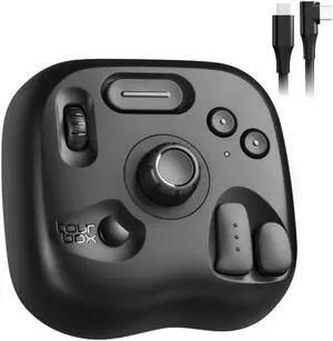 TourBox Lite - Editing Keyboard Compact, Artists Go-to Drawing Macro Keypad, Works with Clip Studio Paint & More, Creative Console Controller with Custom Software, Streamline All Workflows - Wired