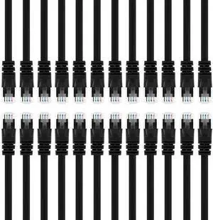 GearIt (50 Pack) 2 Feet Cat5e Ethernet Patch Cable - Computer LAN Network Cord, Black GearIt (50 Pack) 2 Feet Cat5e Ethernet Patch Cable - Computer LAN Network Cord, Black