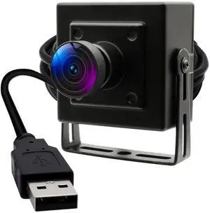 Fisheye USB Camera Wide Angle 1080P 30fps - H.264 Low Light Webcam with Microphone for PC Windows MacOS Linux Android - Metal Housing Security Camera for Video Calls, 3d Printer, Zoom/Skype/Teams